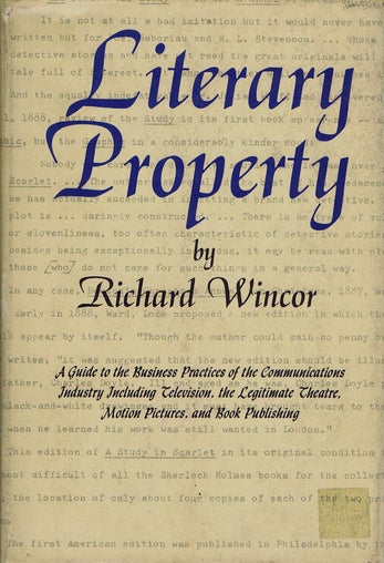 Item #003361 LITERARY PROPERTY. Richard Wincor.