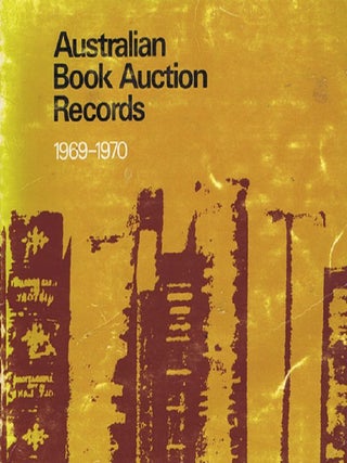 Item #005900 AUSTRALIAN BOOK AUCTION RECORDS, 1969-1970. Margaret Woodhouse, Compiler