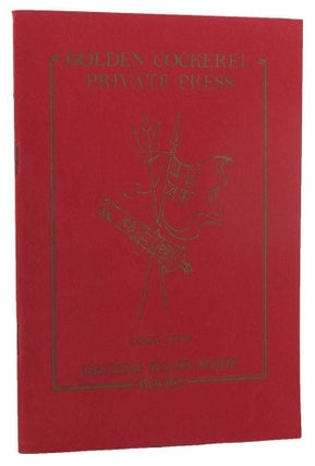 Item #011052 GOLDEN COCKEREL PRIVATE PRESS 1955-1956 BRITISH HAND-MADE BOOKS. Golden Cockerel...