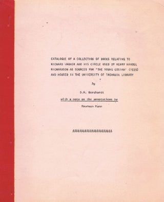 Item #021514 CATALOGUE OF A COLLECTION OF BOOKS relating to Richard Wagner and his circle. Henry...