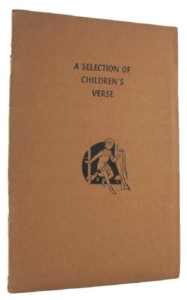 Item #034268 A SELECTION OF CHILDREN'S VERSE. Alfred Lubran, Compiler