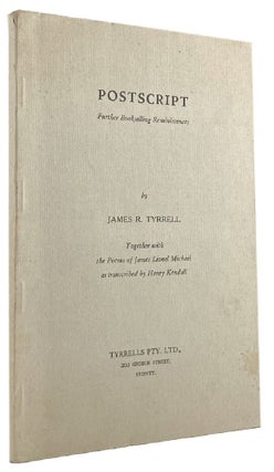 Item #043592 POSTSCRIPT: Further bookselling reminiscences. Together with the Poems of James...