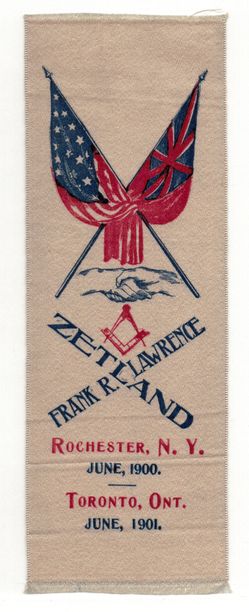 Item #044499 FRANK R. LAWRENCE. Masonic bookmarker.