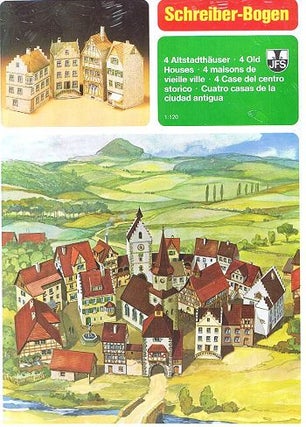 Item #049043 FOUR OLD HOUSES. Paper Model Kit, Schreiber-Bogen