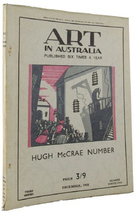 Item #061087 ART IN AUSTRALIA: published six times a year. Third Series, number forty-one: Hugh...