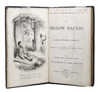Item #066216 THE BIGLOW PAPERS. James Russell Lowell