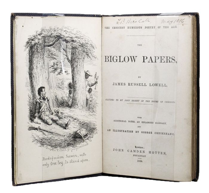Item #066216 THE BIGLOW PAPERS. James Russell Lowell.