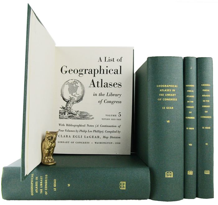Item #068262 A LIST OF GEOGRAPHICAL ATLASES IN THE LIBRARY OF CONGRESS. Clara Egli LeGear.