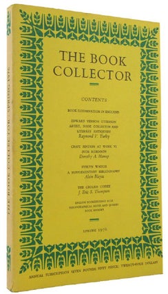 Item #071050 THE BOOK COLLECTOR. Volume 25, No. 1, Spring 1976. Nicolas Barker