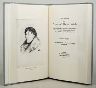 Item #071644 A BIBLIOGRAPHY OF THE POEMS OF OSCAR WILDE. Oscar Wilde, Stuart Mason, Christopher...