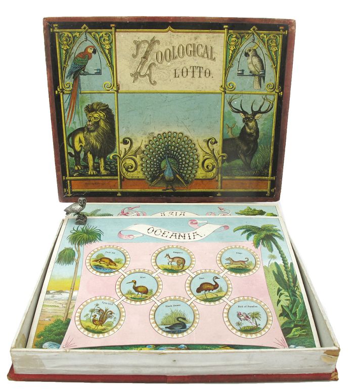 Item #076544 ZOOLOGICAL LOTTO. Board Game.