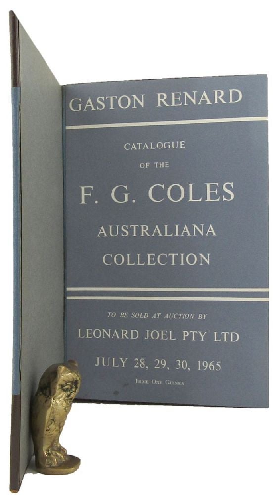 Item #080843 F. G. COLES AUSTRALIANA COLLECTION. F. G. Coles, Gaston Renard, Compiler.