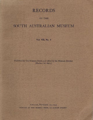 Item #083068 RECORDS OF THE SOUTH AUSTRALIAN MUSEUM. Herbert M. Hale
