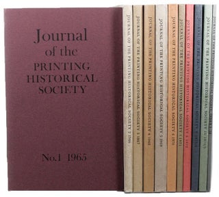 Item #083911 JOURNAL OF THE PRINTING HISTORICAL SOCIETY. London Printing Historical Society,...