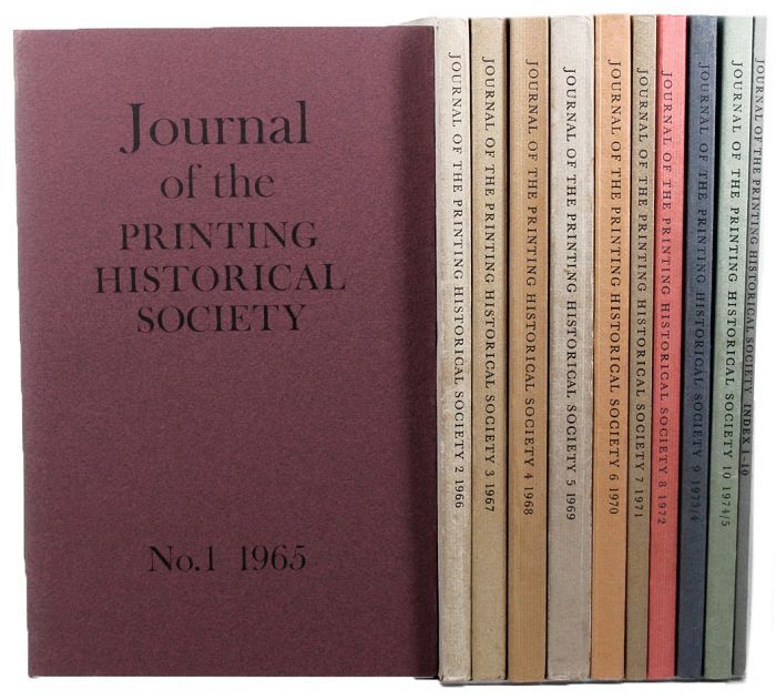 Item #083911 JOURNAL OF THE PRINTING HISTORICAL SOCIETY. London Printing Historical Society, Publisher.