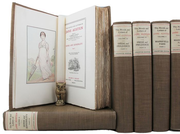 Item #093817 THE NOVELS AND LETTERS OF JANE AUSTEN. Jane Austen.