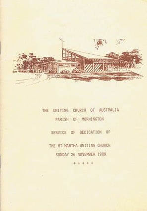Item #096408 THE UNITING CHURCH OF AUSTRALIA, PARISH OF MORNINGTON. Victoria Mt. Martha Uniting...