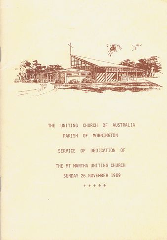 Item #096408 THE UNITING CHURCH OF AUSTRALIA, PARISH OF MORNINGTON. Victoria Mt. Martha Uniting Church.