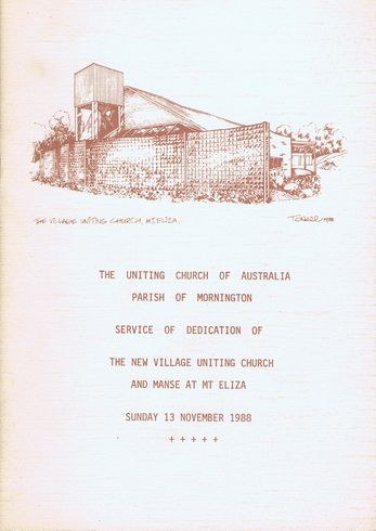 Item #096410 THE UNITING CHURCH OF AUSTRALIA, PARISH OF MORNINGTON. Mt Eliza New Village Uniting Church, Victoria.