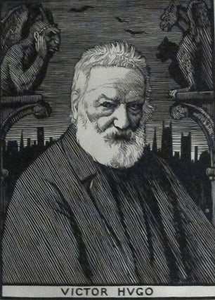 Item #098863 VICTOR HUGO: 19th Century woodcut. Victor Hugo, R. Bryden, Artist