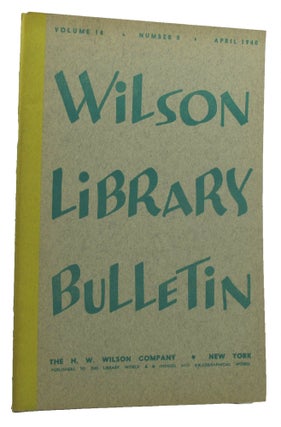 BOOKPLATES: 3 page article in Wilson Library Bulletin, Vol. 14, No. 8, April 1940.