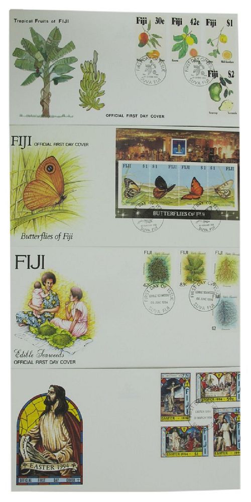 Item #100194 FIJI OFFICIAL FIRST DAY COVERS. Fiji First Day Covers.