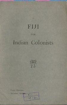 Item #100273 FIJI FOR INDIAN COLONISTS. From Government Records. Thos Hughes