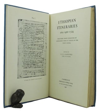 Item #105214 ETHIOPIAN ITINERARIES circa 1400-1524. O. G. S. Crawford