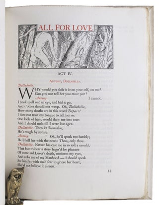 ALL FOR LOVE or The World Well Lost. A tragedy, written in imitation of Shakespeare's stile [sic].