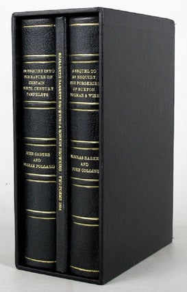 Item #107219 AN ENQUIRY INTO THE NATURE OF CERTAIN NINETEENTH CENTURY PAMPHLETS. John Carter,...
