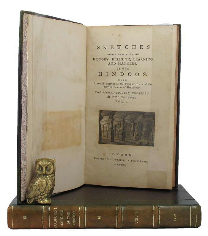 Item #107765 SKETCHES CHIEFLY RELATING TO THE HISTORY, RELIGION, LEARNING, AND MANNERS OF THE HINDOOS. Quintin Craufurd.