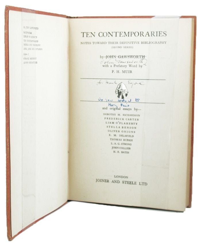 Item #117884 TEN CONTEMPORARIES: Notes toward their definitive bibliography (Second Series). John Gawsworth.