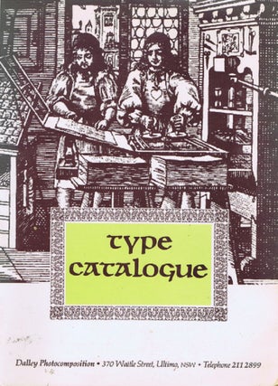 Item #124653 TYPE CATALOGUE. [cover title]. Dalley Photocomposition, Compiler