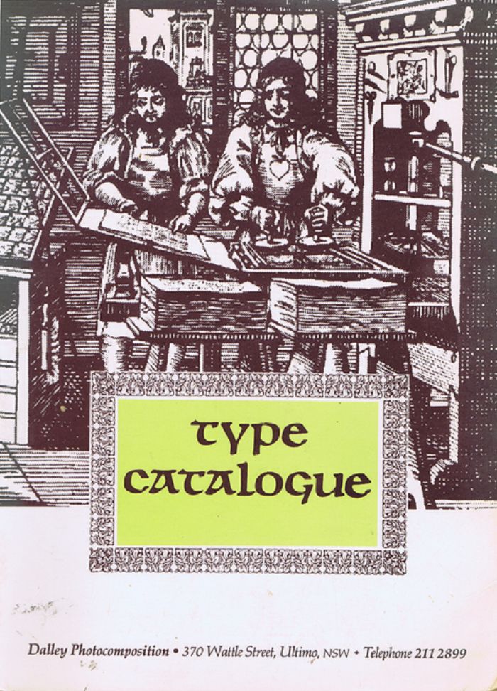 Item #124653 TYPE CATALOGUE. [cover title]. Dalley Photocomposition, Compiler.