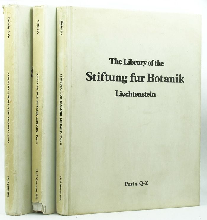 Item #126445 THE MAGNIFICENT BOTANICAL LIBRARY of the Stiftung fur Botanik Vaduz Liechtenstein, Arpad Plesch, Collection.