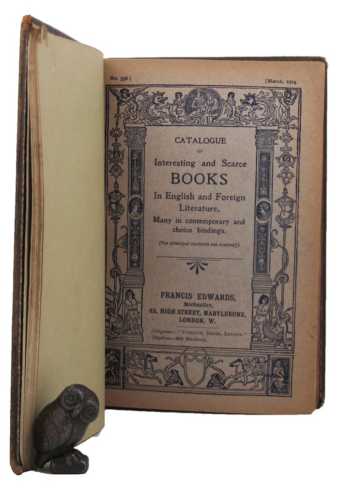 Item #129965 A BOUND COLLECTION OF BOOKSELLER'S CATALOGUES. Francis Edwards, John Bumpus, Edward, Hatchards.