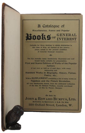 A BOUND COLLECTION OF BOOKSELLER'S CATALOGUES.