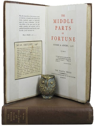 Item #132657 THE MIDDLE PARTS OF FORTUNE: Somme & Ancre, 1916. Frederic Manning