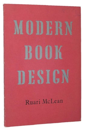 Item #134193 MODERN BOOK DESIGN. Ruari McLean