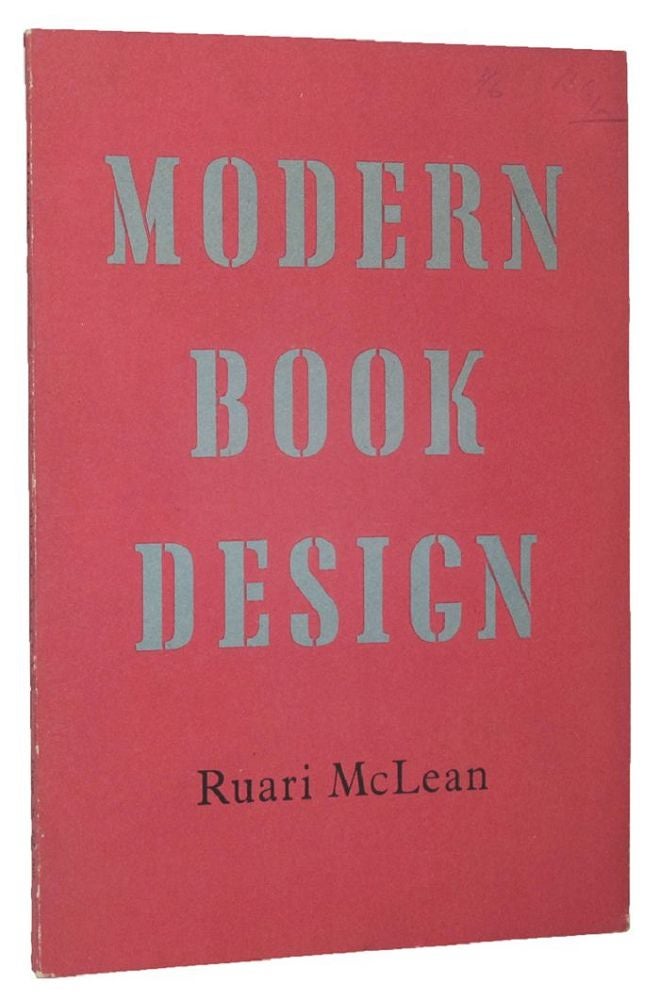 Item #134193 MODERN BOOK DESIGN. Ruari McLean.