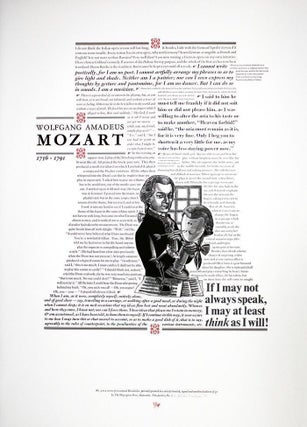 Item #135369 WOLFGANG AMADEUS MOZART, 1756-1791. Wayzgoose Broadside No. 05