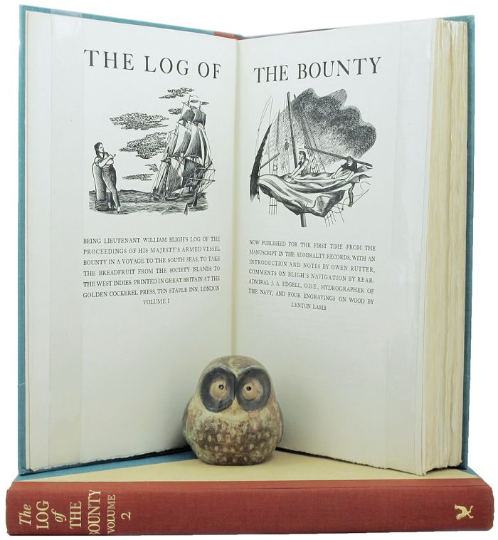 Item #135651 THE LOG OF THE BOUNTY. Being Lieutenant William Bligh's Log of the Proceedings of His Majesty's Armed Vessel Bounty in a Voyage to the South Seas, William Bligh.