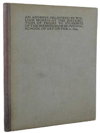 Item #135766 AN ADDRESS:. William Morris