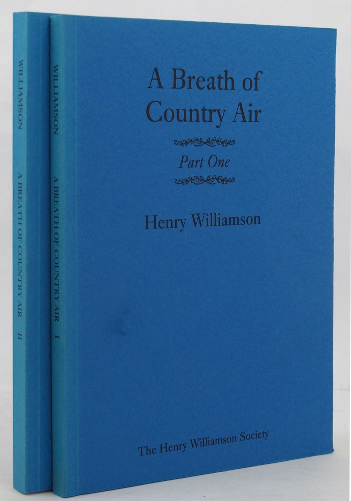 Item #136644 A BREATH OF COUNTRY AIR. Henry Williamson.
