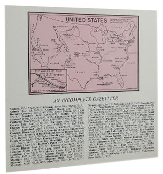 Item #141901 THE SHERLOCK HOLMES MAP OF THE UNITED STATES: Greeting Card No. 9. Sherlock Holmes,...