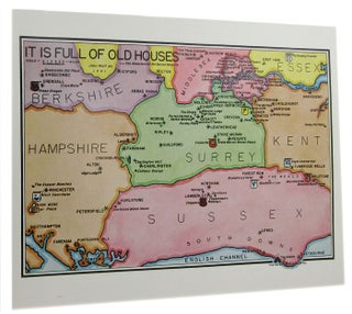 Item #141902 THE SHERLOCK HOLMES MAP OF ENGLISH COUNTIES: Greeting Card No. 10. Sherlock Holmes,...