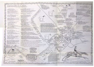 Item #142011 A MAP OF MIDDLEHAM showing historical training yards and their famous horses. Jane...