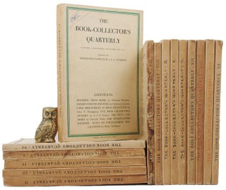 Item #143305 THE BOOK-COLLECTOR'S QUARTERLY. Desmond Flower, A. J. A. Symons