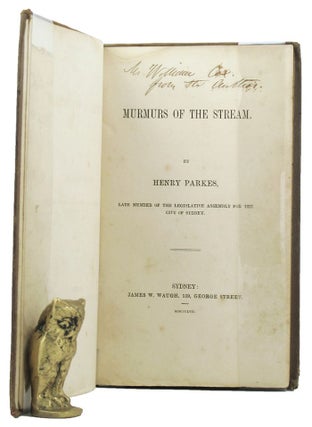 Item #143779 MURMURS OF THE STREAM. Sir Henry Parkes