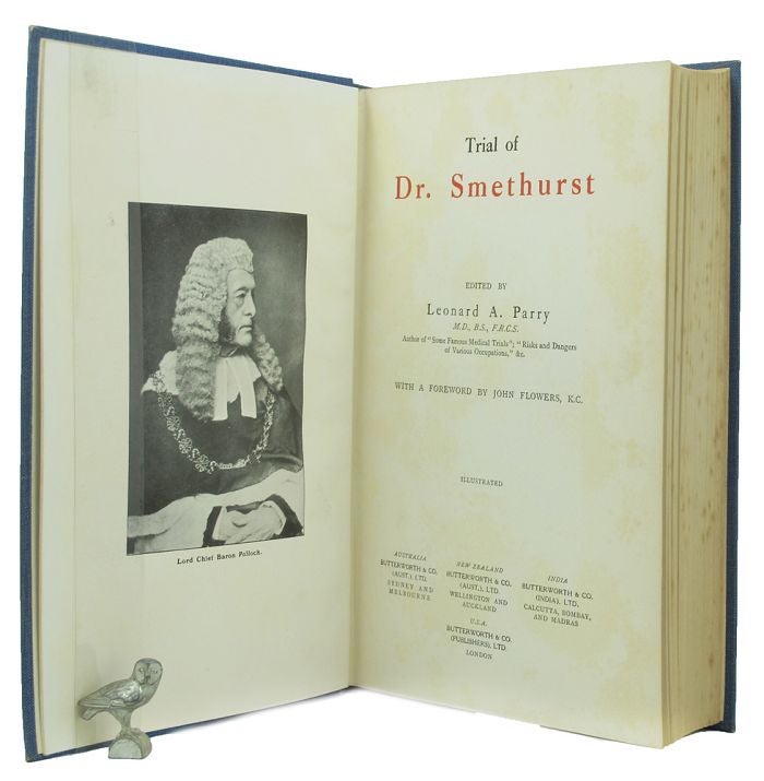 Item #145218 TRIAL OF DR. SMETHURST. Smethurst Dr., Leonard A. Parry.